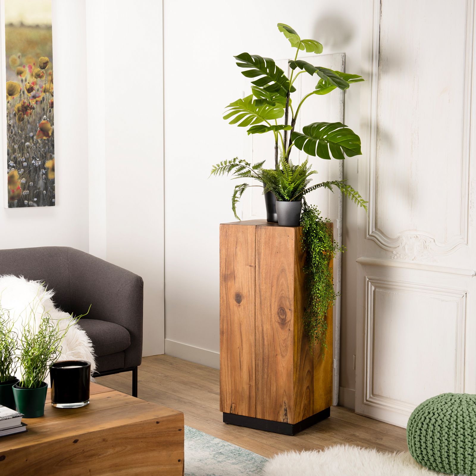 Sellette bois exotique carrée OTTAWA