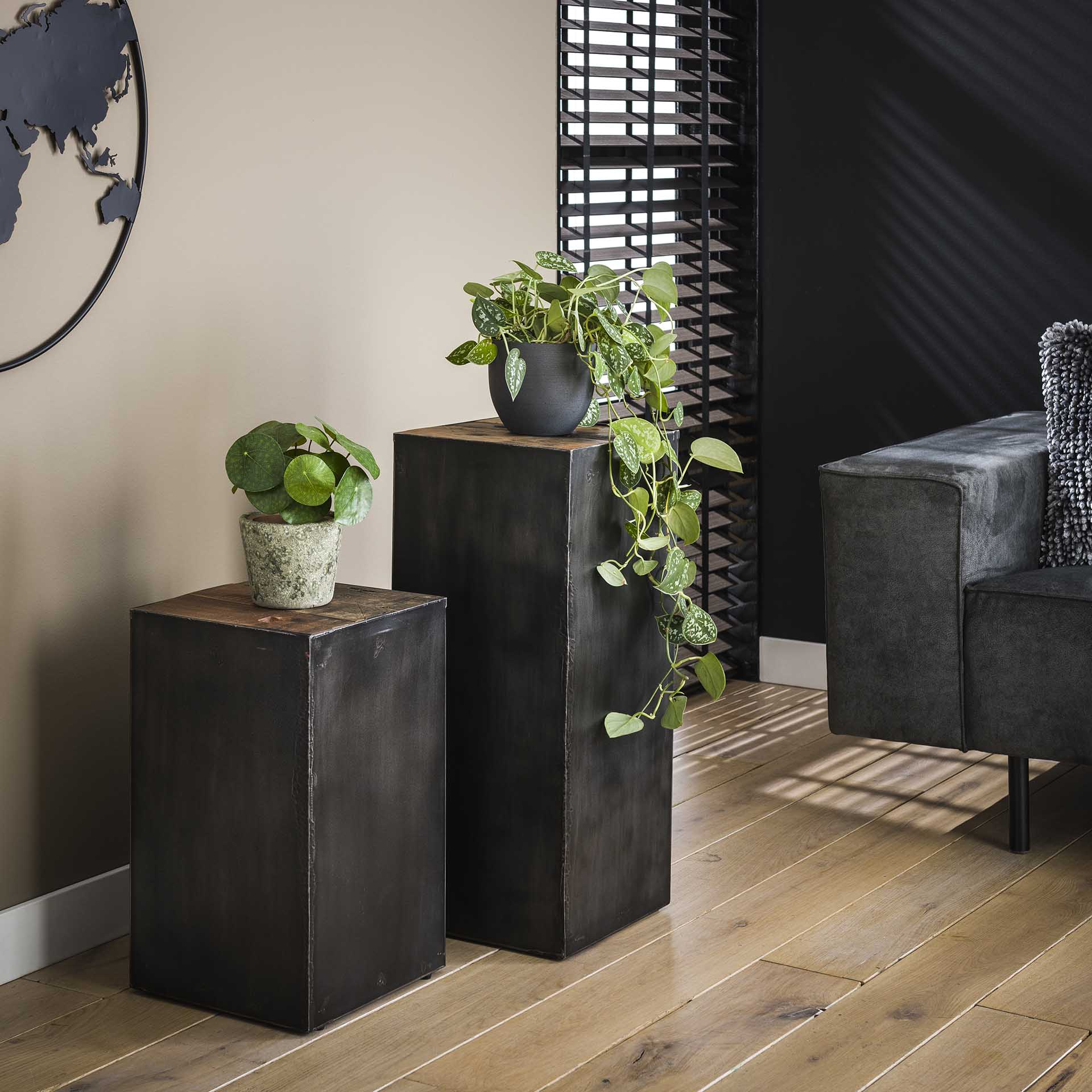 Sellette bois métal style industriel SHEFFIELD