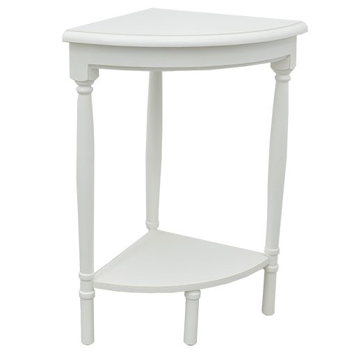 Sellette d'angle Hévéa double plateaux 57x40x74cm TRADITION