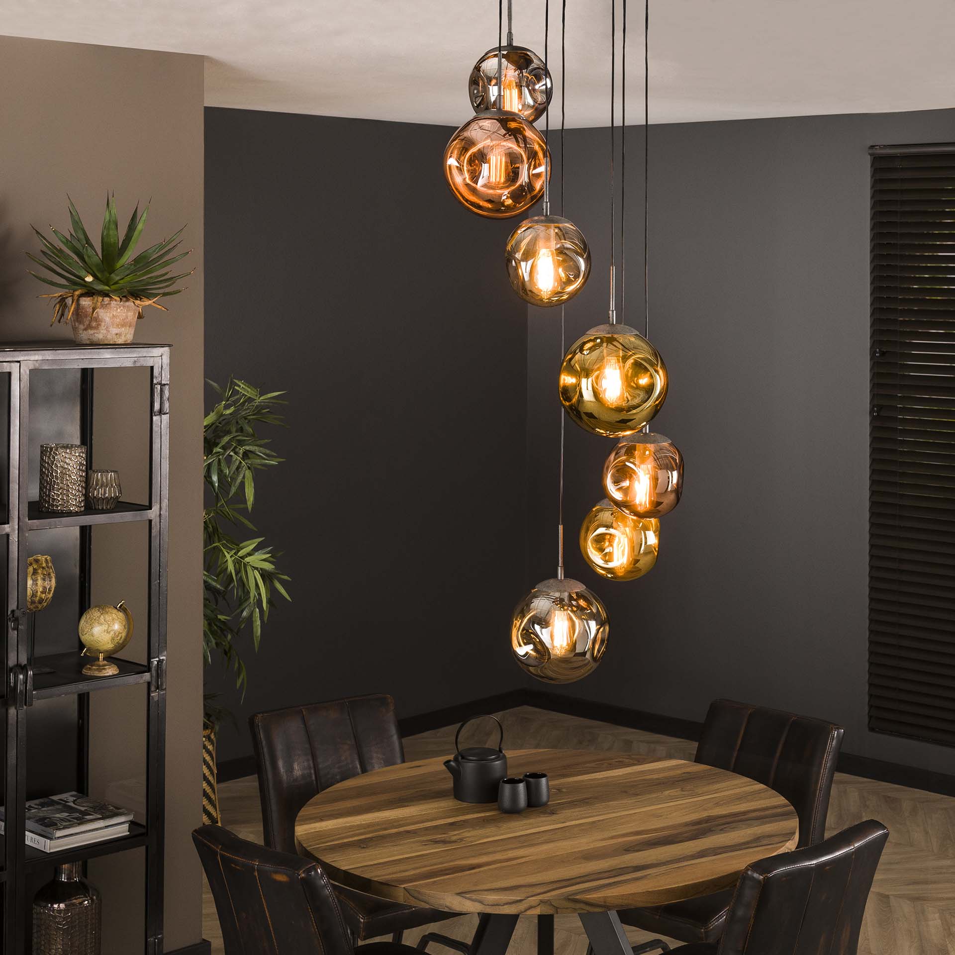 Suspension en verre multicolore NIAGARA