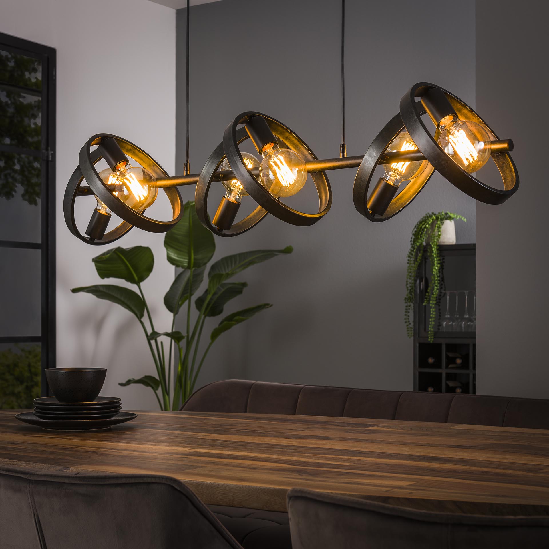 Suspension luminaire 6 anneaux RALF