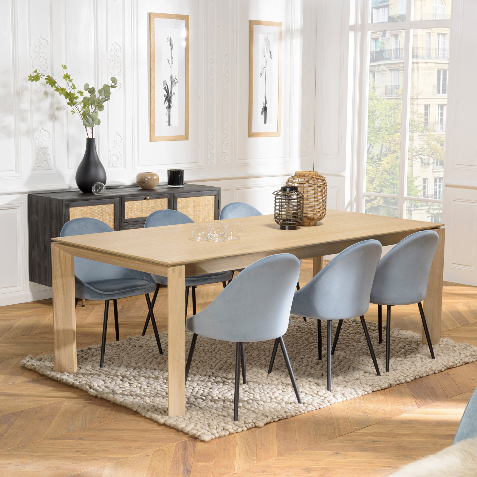 Table à manger extensible moderne 220-320 cm