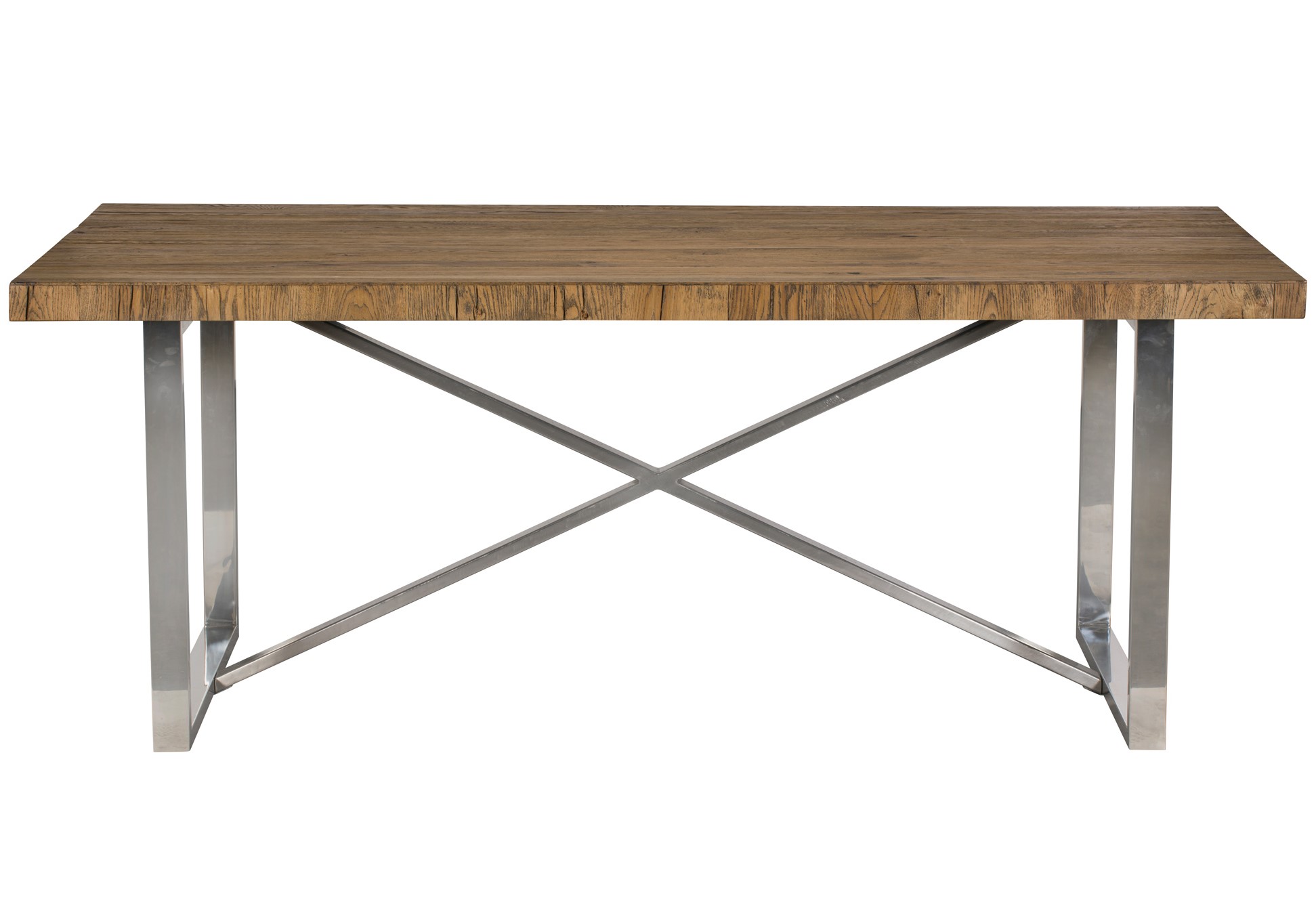 Table à manger moderne chêne acier 240 cm RIVERSIDE