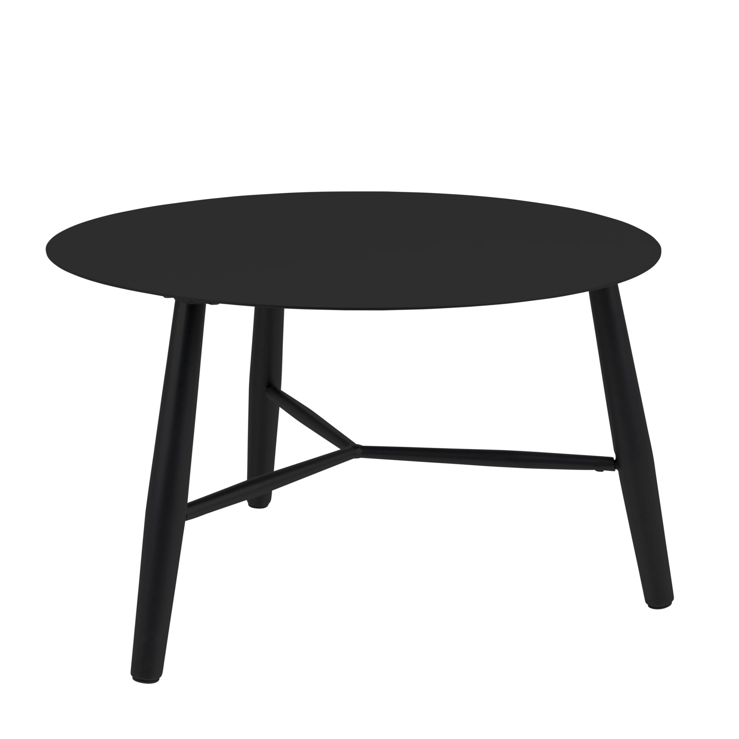 Table basse de jardin en aluminium noir Ø 75 cm STOCKHOLM