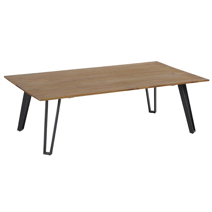 Table basse en teck pieds épingle BOMBAY