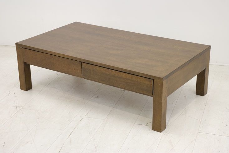 Table basse hévéa 4 tiroirs 115X65cm OLGA