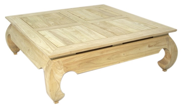 Table basse Opium hévéa 100x100x35cm MAORI