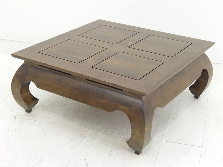 Table basse Opium hévéa 83x83cm MAORI