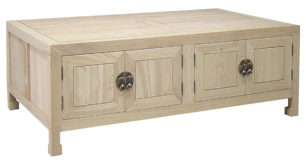Table basse rectangle hévéa 125x75x46cm MAORI