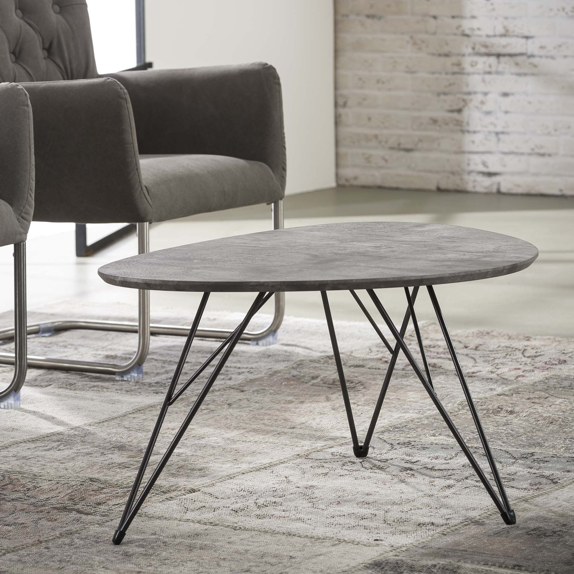 Table d'appoint grise effet béton GM HELSINKI