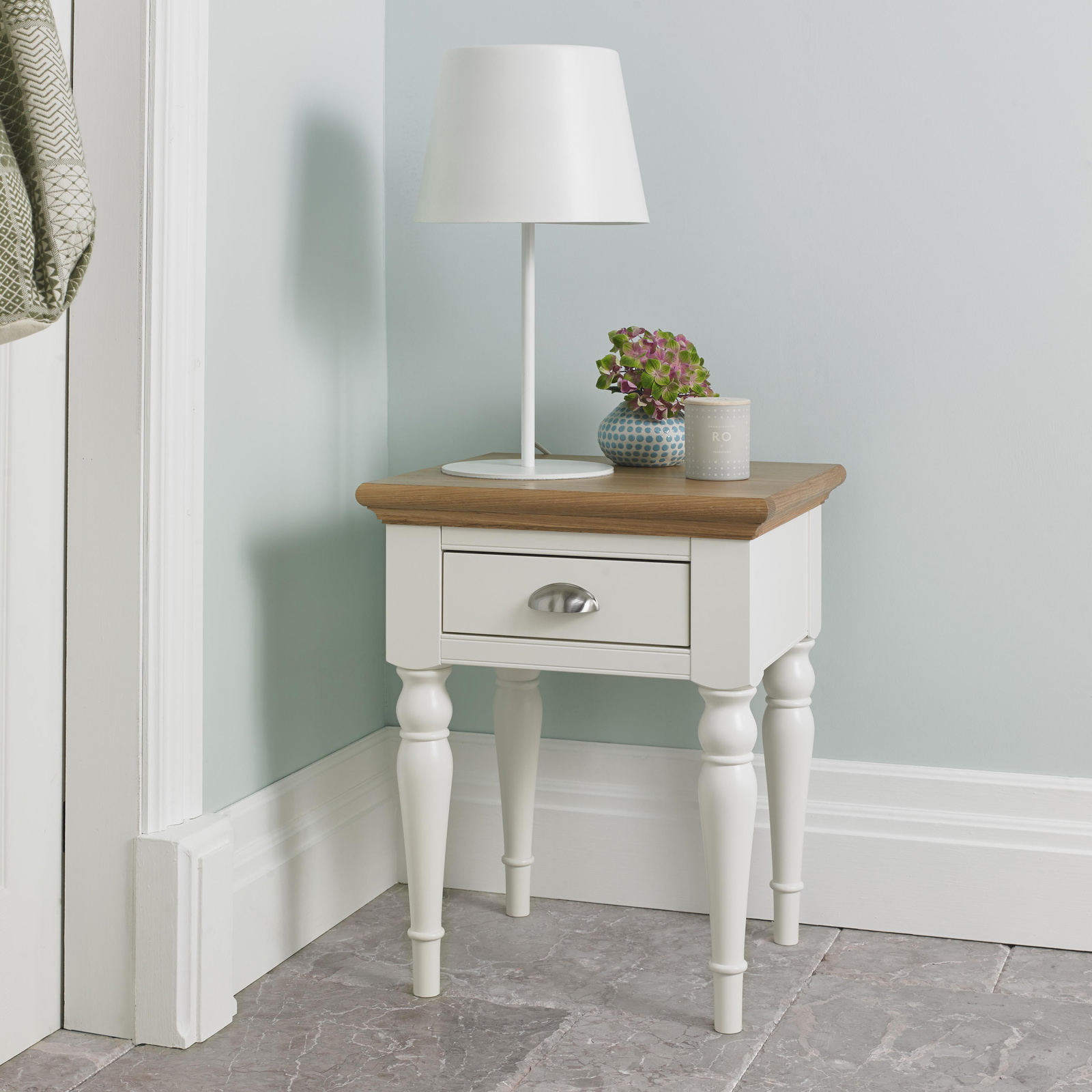 Table de chevet blanc ivoire PORTSMOUTH