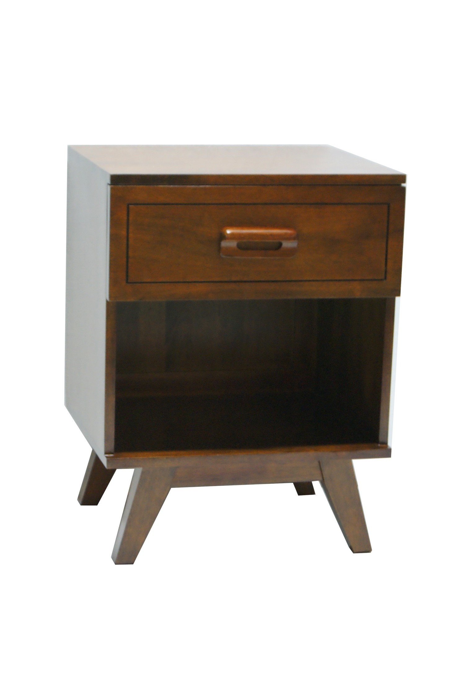 Table de chevet Hévéa 1 tiroir, 1 niche 45x40x60cm SIXTIES