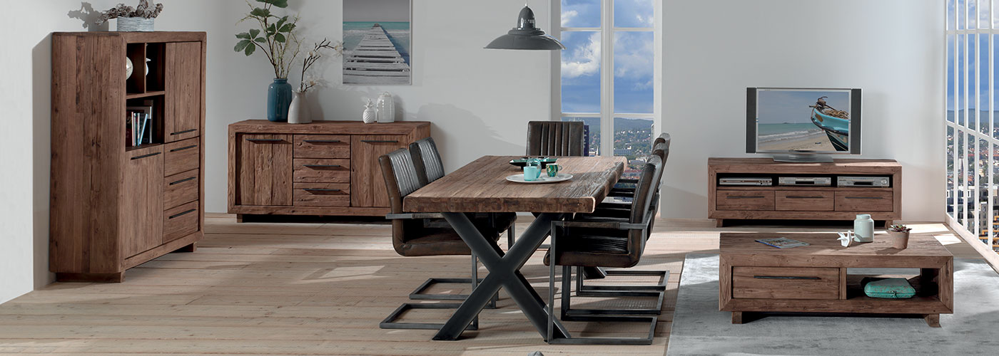 Table à manger en teck recyclé naturel 180 cm KERALA
