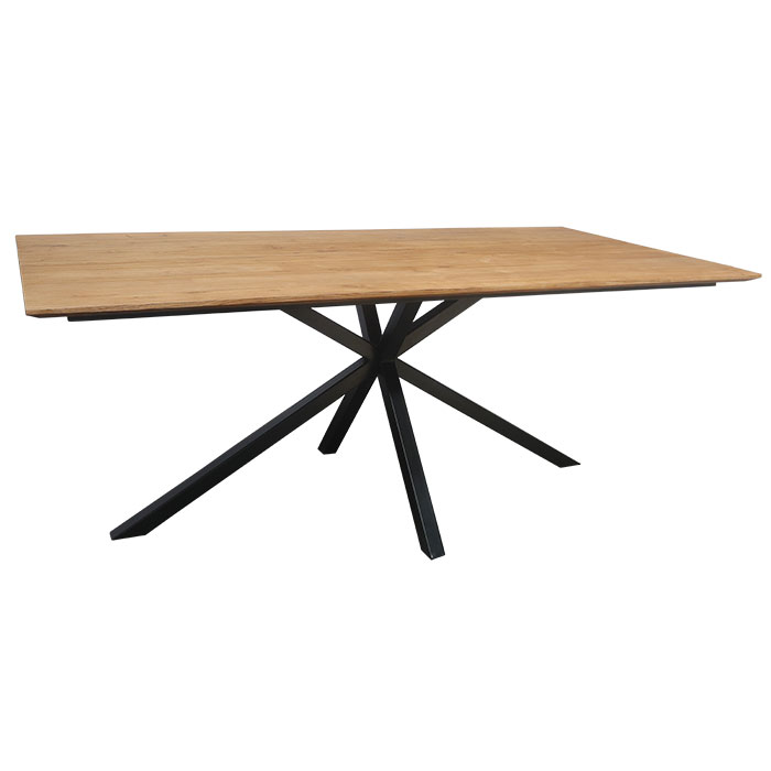 Table pied central en bois de teck recyclé 240 cm DEPOK