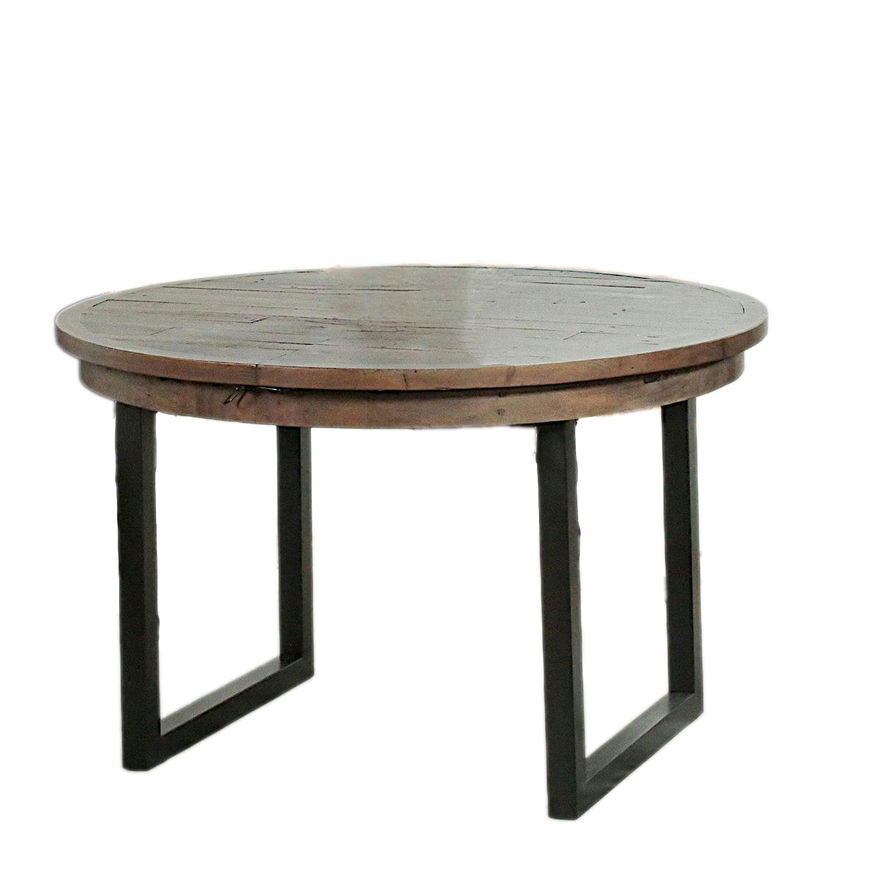 Table ronde extensible en bois recyclé D 120-160 cm SAMOA